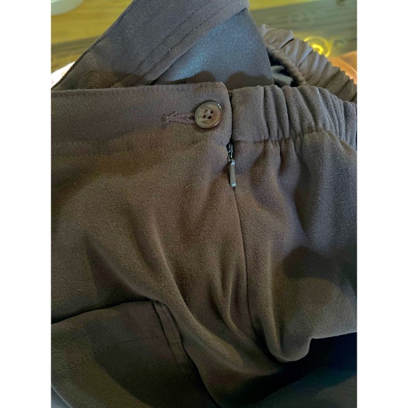 Denim &‎ Co. Brown Maxi Skirt Elastic Waist Pockets Career Casual - Picture 4 of 5